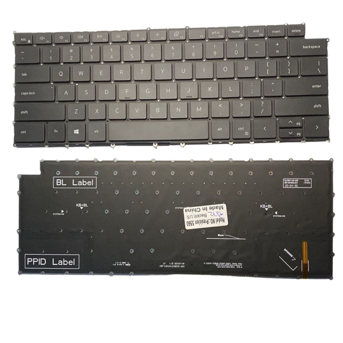td72 Teclado Dell Precision 5550 5560 5570 5750 5760 5770 Negro Inglés - Imagen 1