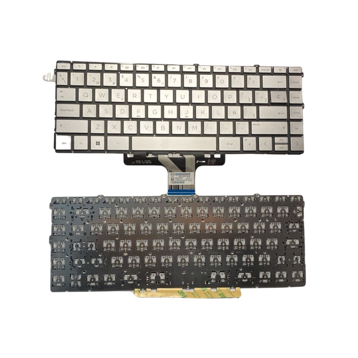 th143 Teclado Hp Pavillion 14-dy 14-dw 14-dv Silver - Imagen 1